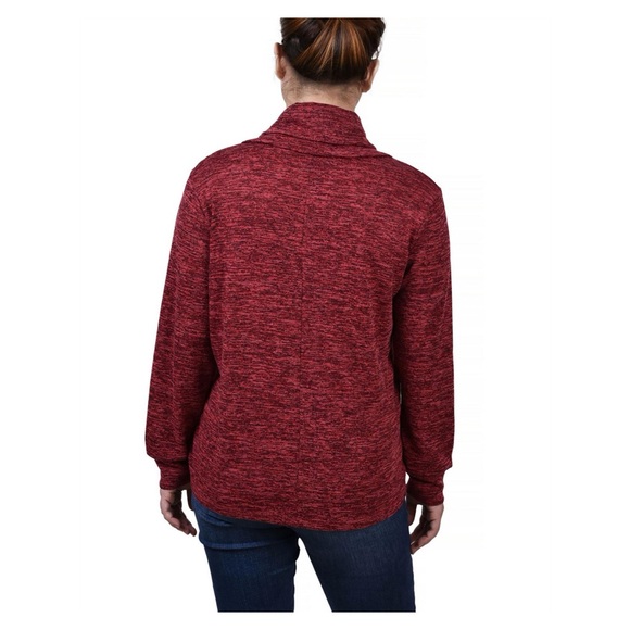 🚨NEW NOTATIONS Petite Long Sleeve Overlapping Cowl Neck Top - Picture 2 of 4